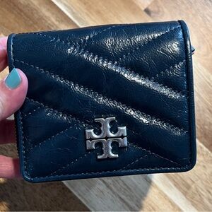 COPY - Tory Burch Small wallet. Rare silver hardware navy color with tags